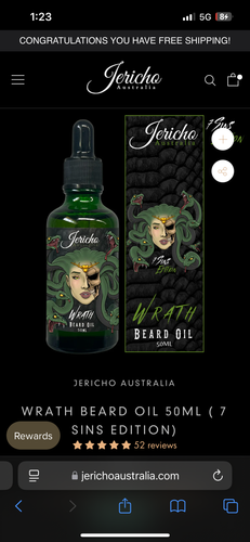 WRATH BEARD OIL 50ML ( 7 SINS EDITION)