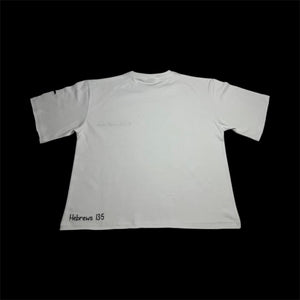 Pre-Sale THE RICH LIFE. Oversized Crop Tee (White/Black Print)
