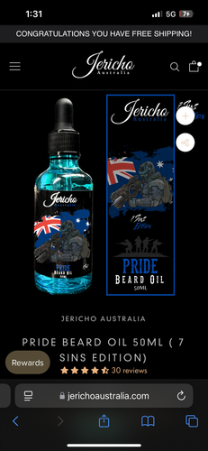 PRIDE BEARD OIL 50ML ( 7 SINS EDITION)