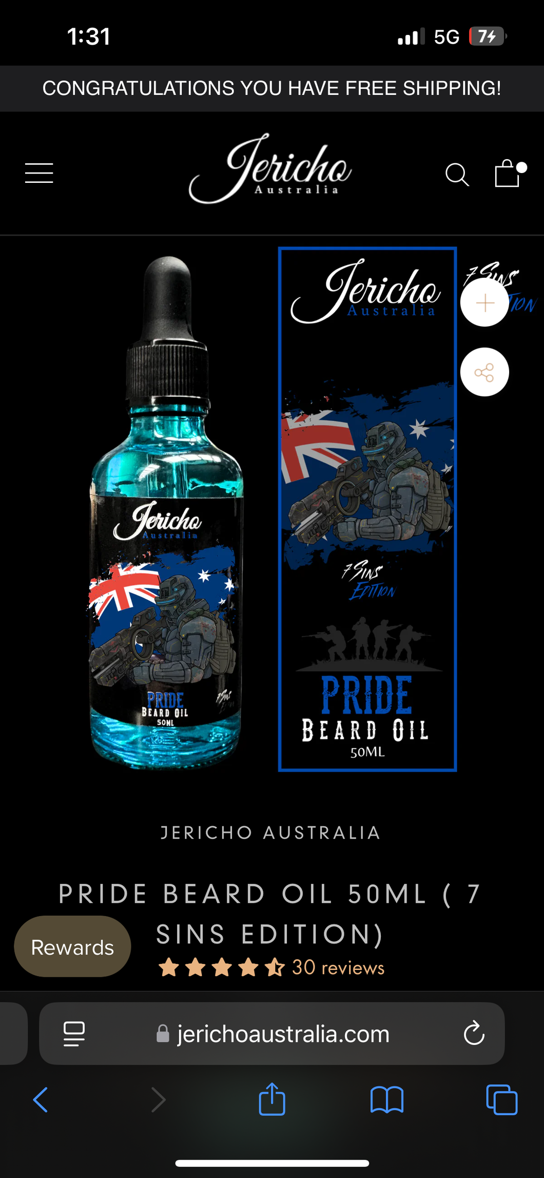 PRIDE BEARD OIL 50ML ( 7 SINS EDITION)