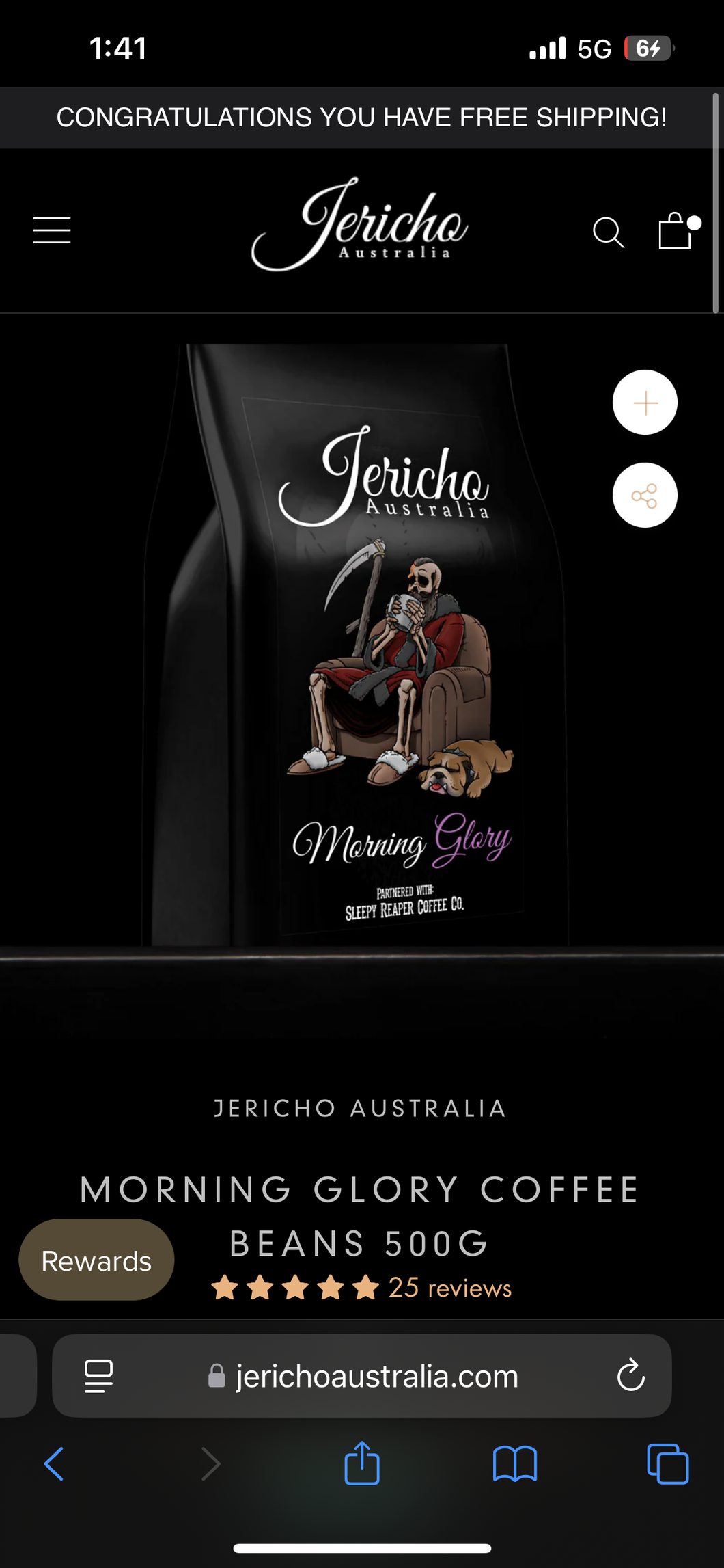 MORNING GLORY COFFEE BEANS 500G